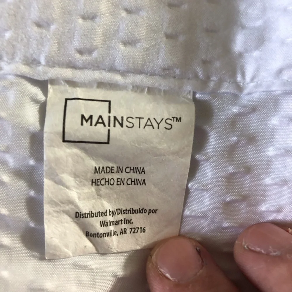 Mainstays White reusable shower curtain liner
